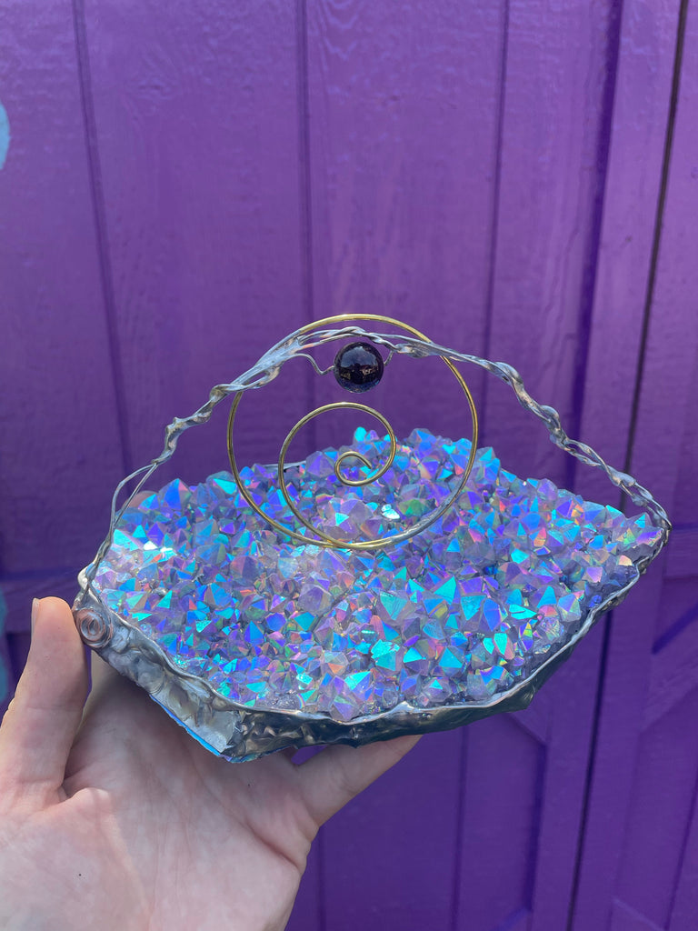 Aura amethyst oracle/tarot card of the day holder