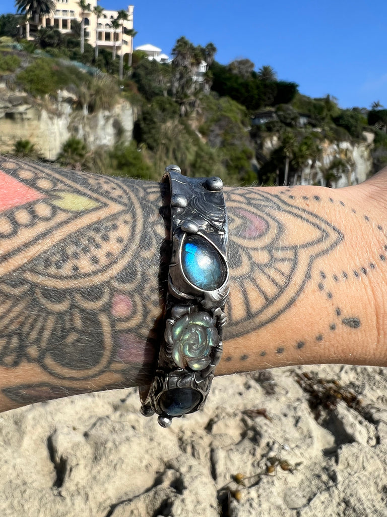 Labradorite rose Bangle
