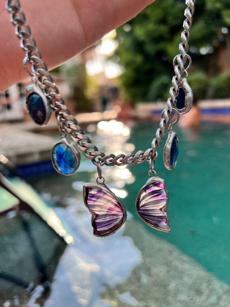 Fluorite Butterfly Choker
