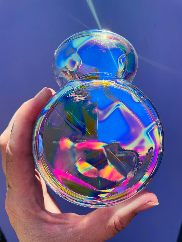 Aurafied Glass Ashtray/cupholder