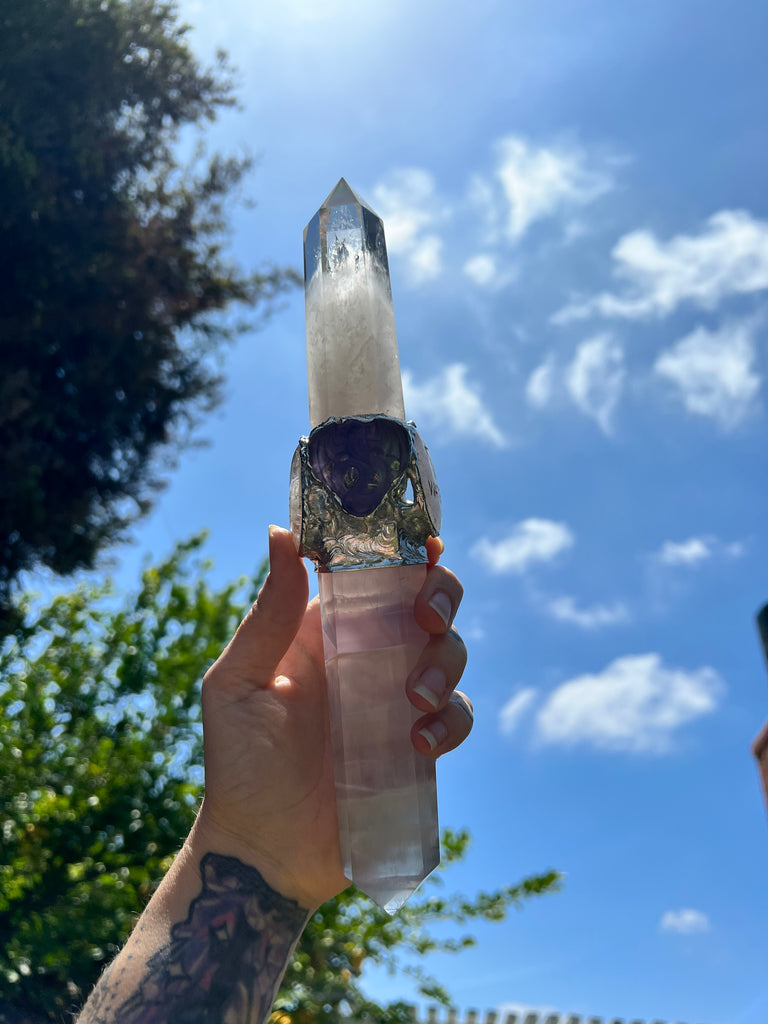 Fluorite Dragon Spirit Wand, Channel water and fire