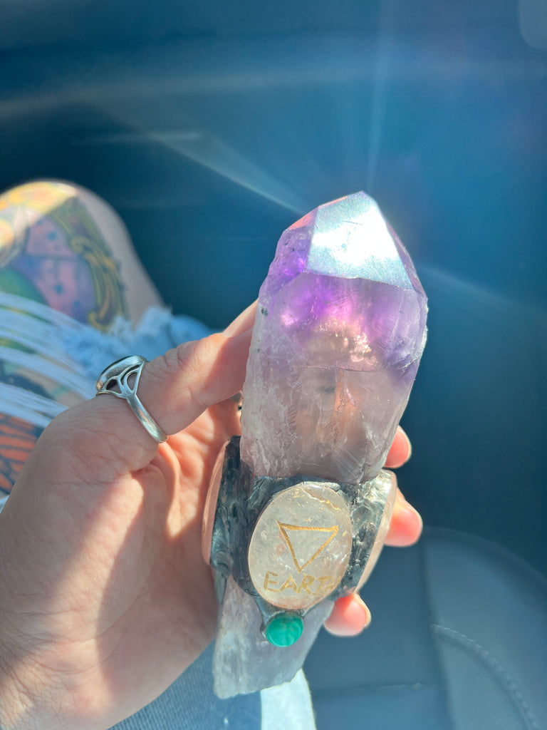 Self Healer Amethyst Scepter Connect to the Elements