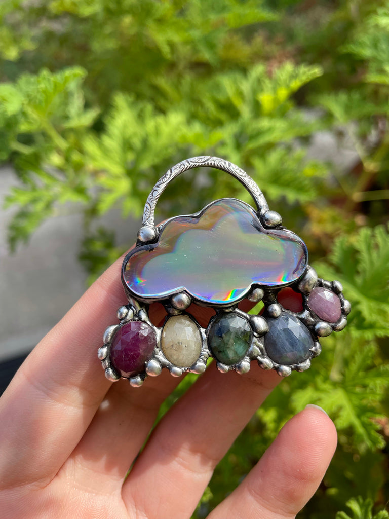 Recycled CD Cloud Rainbow