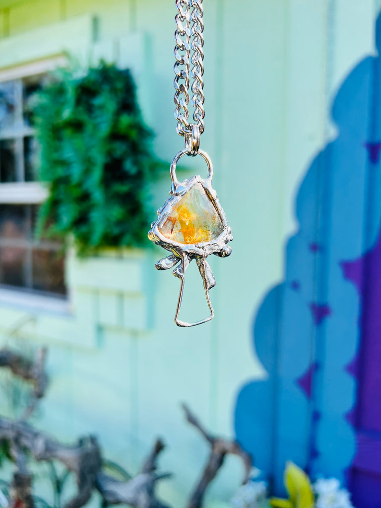 Golden Healer Mushroom Amulet no.2