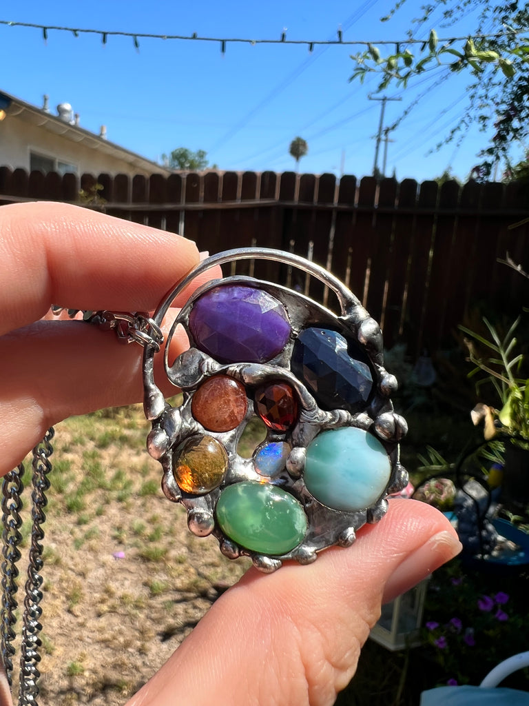 Rainbow Crystal Spiral Amulet no.4