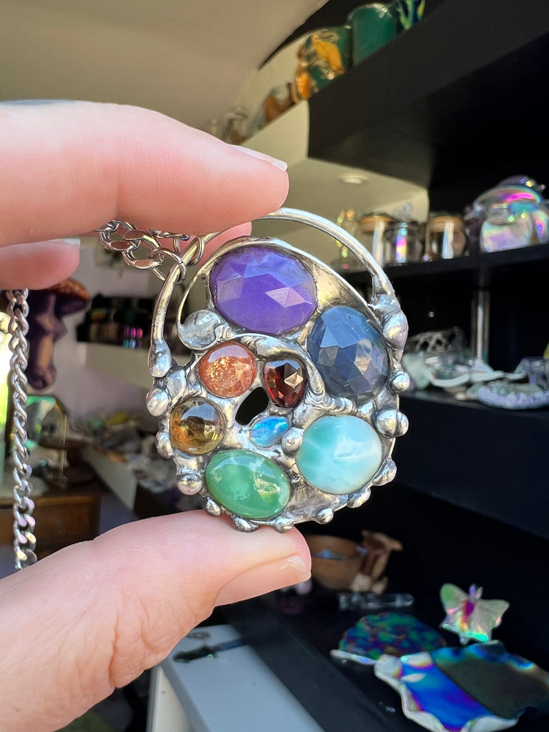 Rainbow Crystal Spiral Amulet no.4