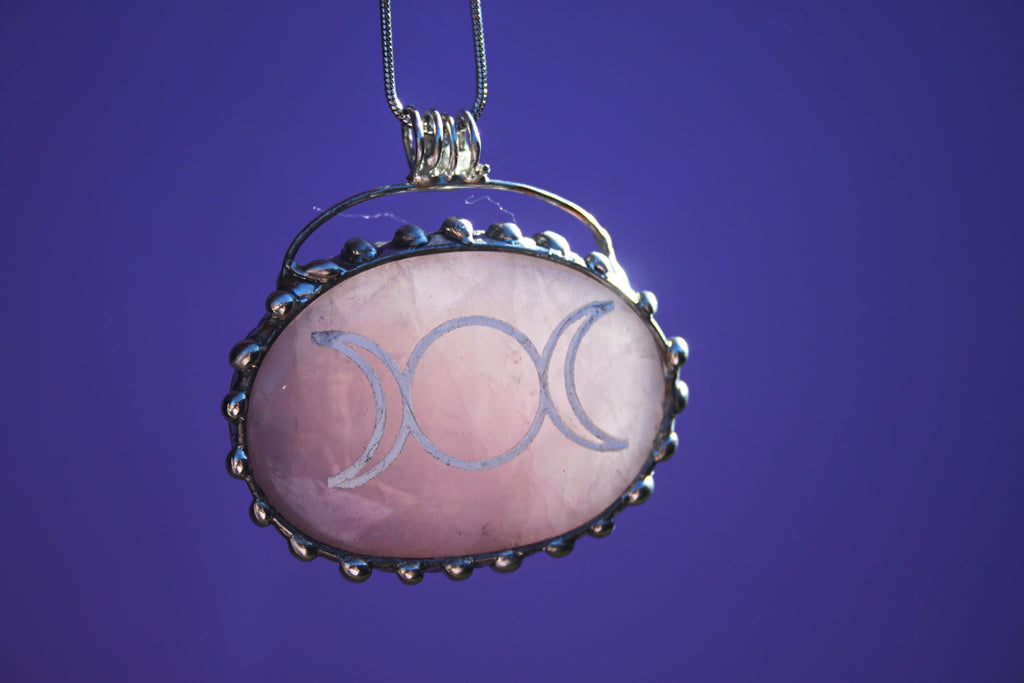 Rose Quartz Triple Goddess