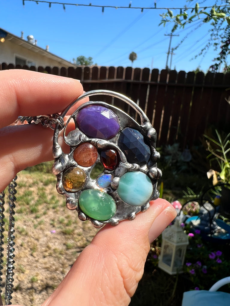 Rainbow Crystal Spiral Amulet no.4