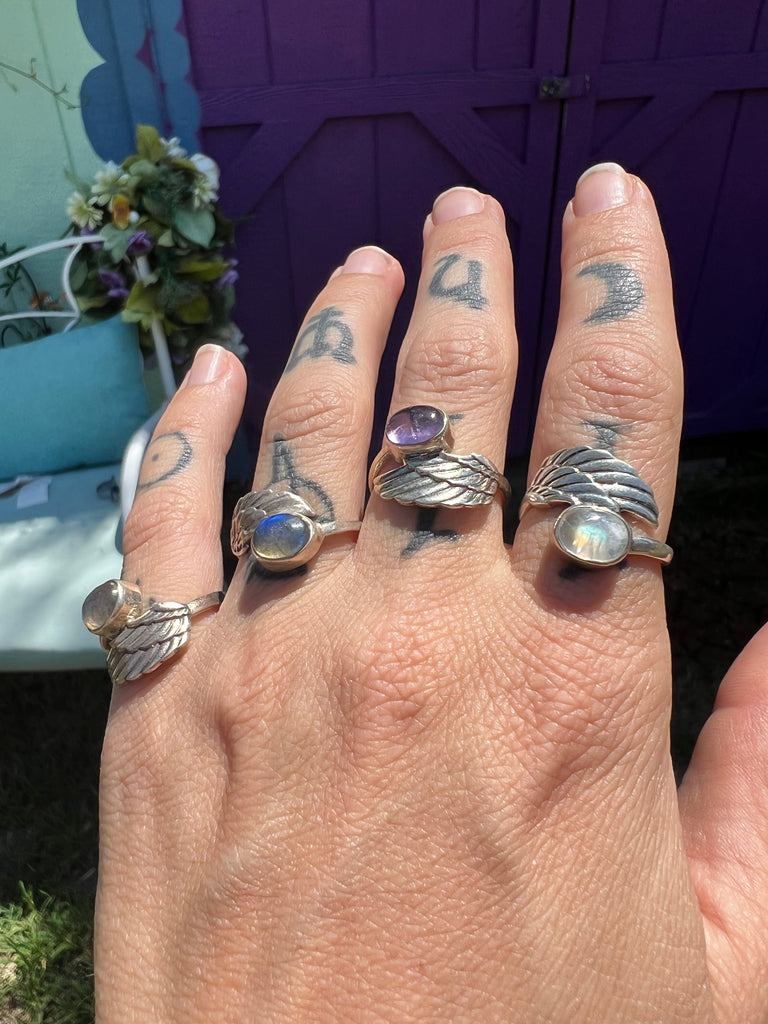 Angel Wing Rings size 6.5 (choose one)