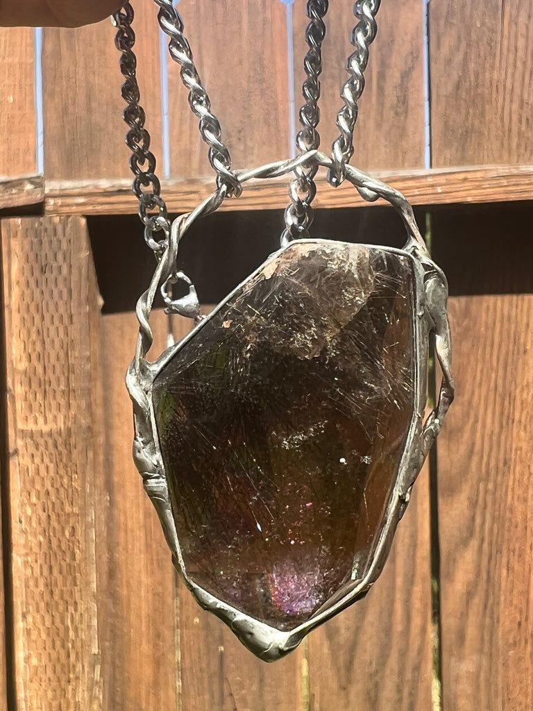 Aura coated Rutilated Quartz