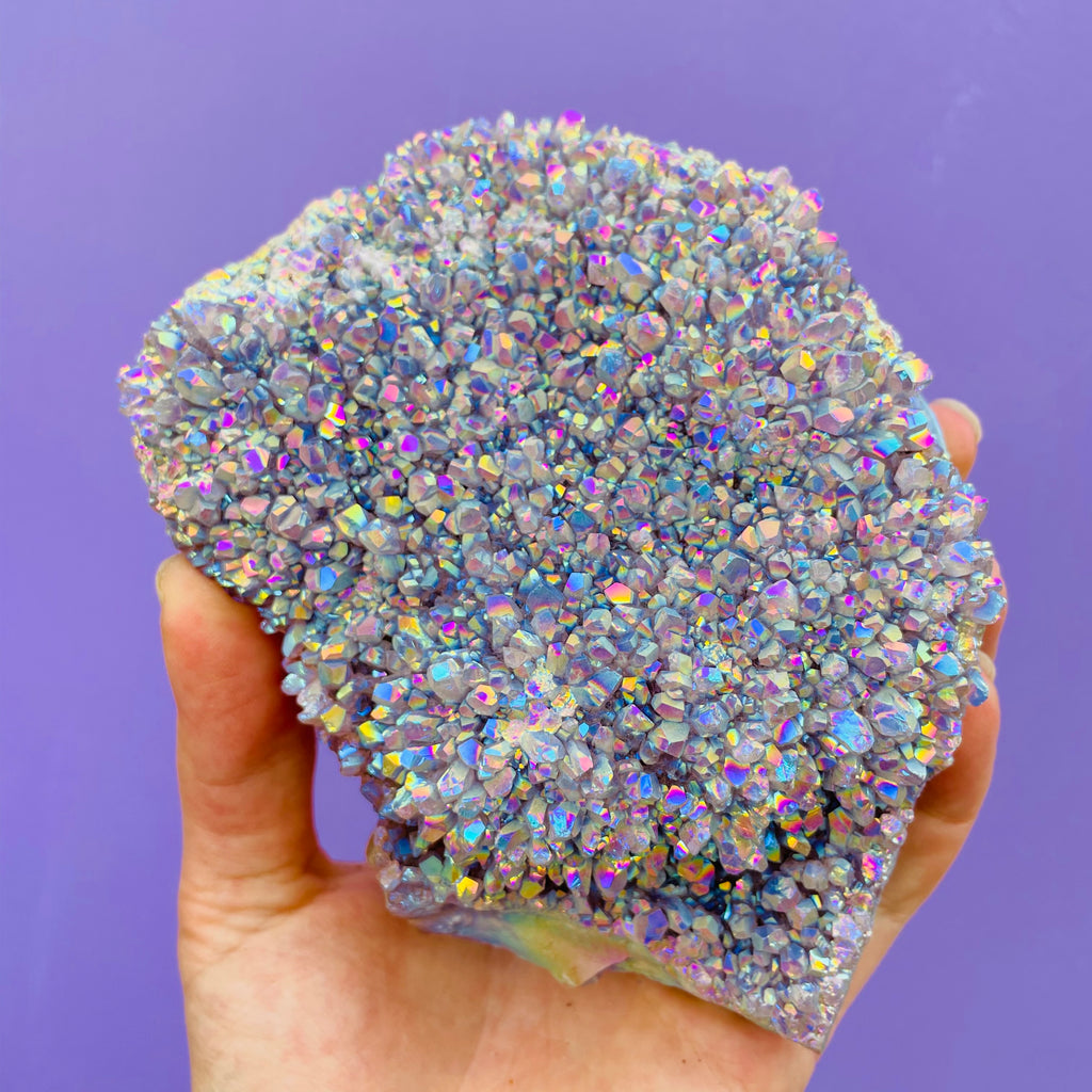 Aura Amethyst cluster