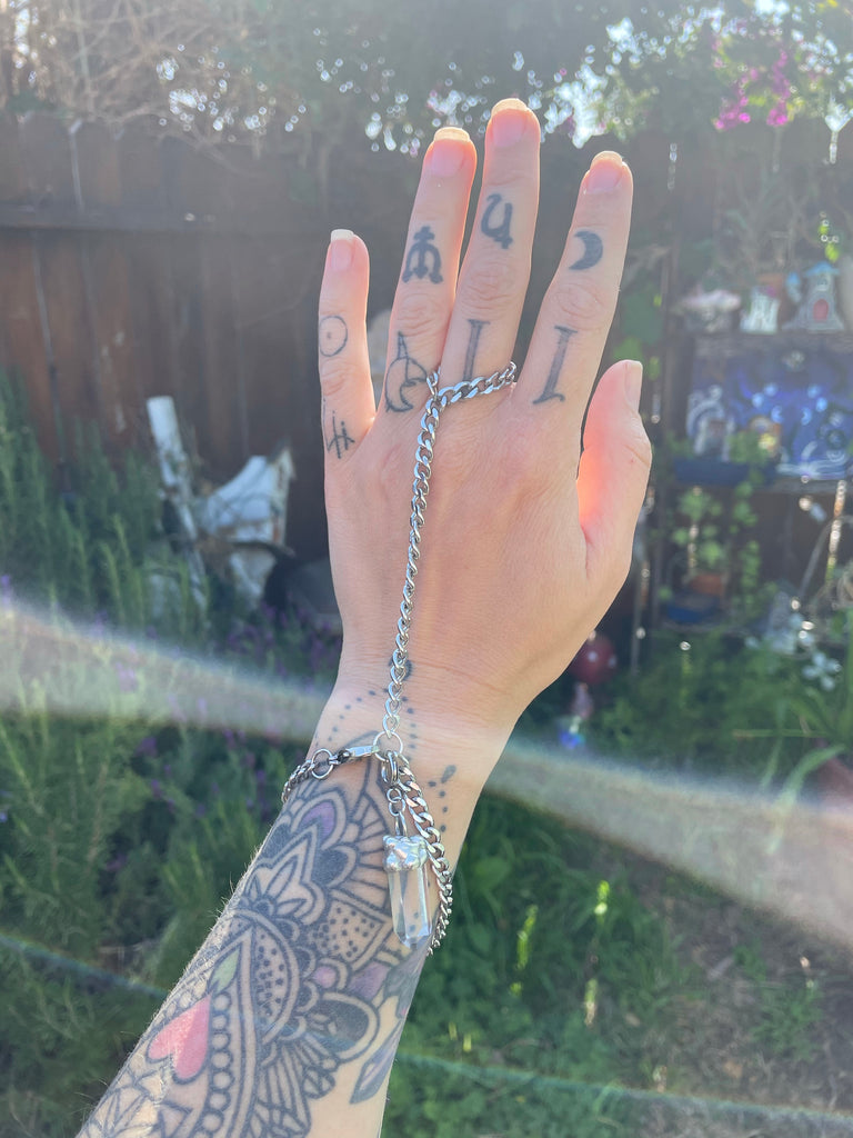 Unique Silver Ring Bracelet (no charm) ADD YOUR RING SIZE IN THE NOTES