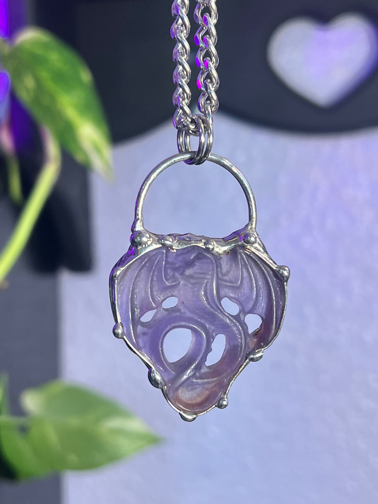 Fluorite Dragon Amulet