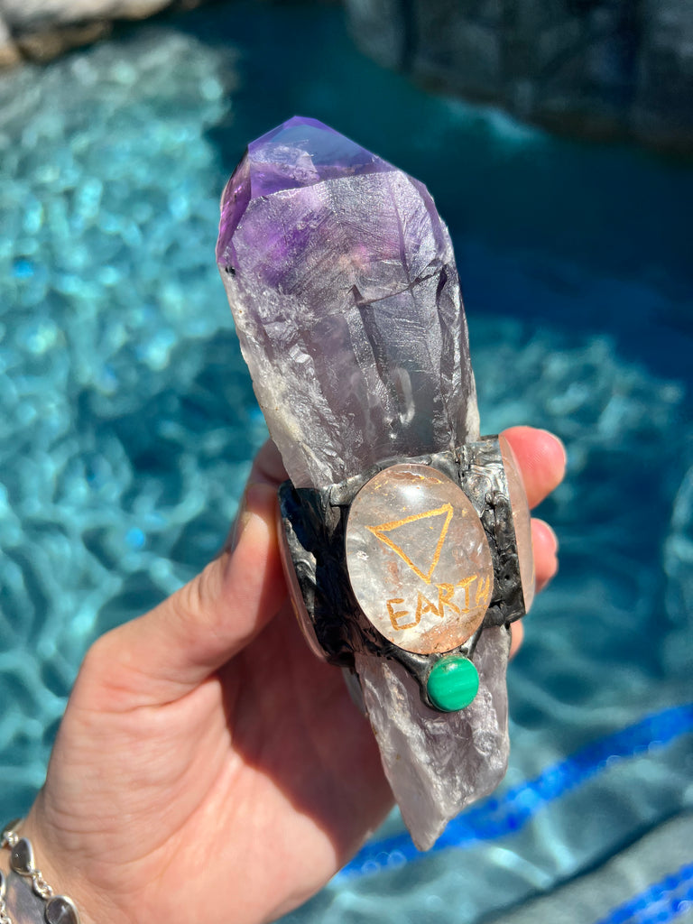 Self Healer Amethyst Scepter Connect to the Elements