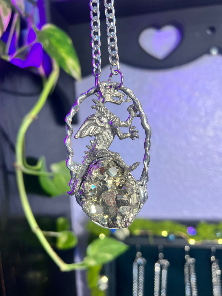 Pyrite Dragon Amulet