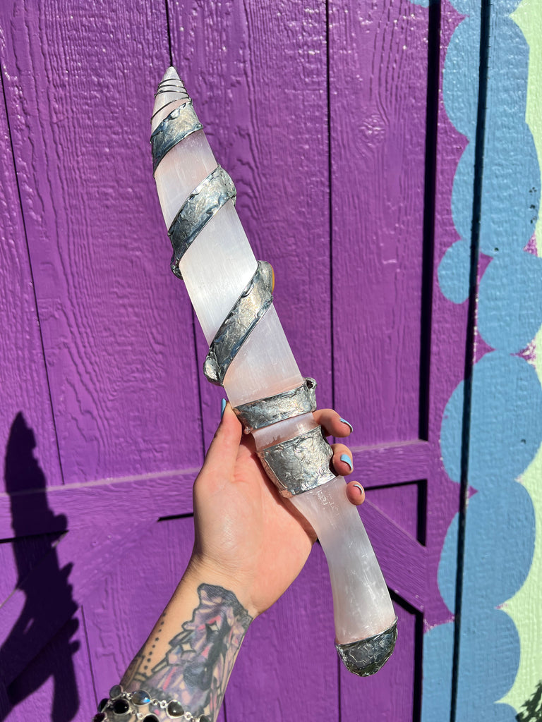 Rainbow Spectrum Selenite Energetic tool for Spiritual Alchemy