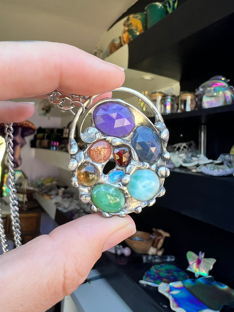 Rainbow Crystal Spiral Amulet no.4