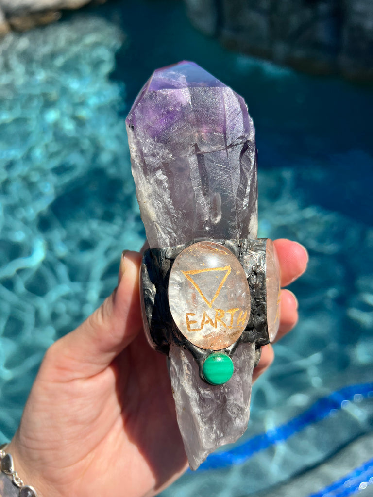 Self Healer Amethyst Scepter Connect to the Elements
