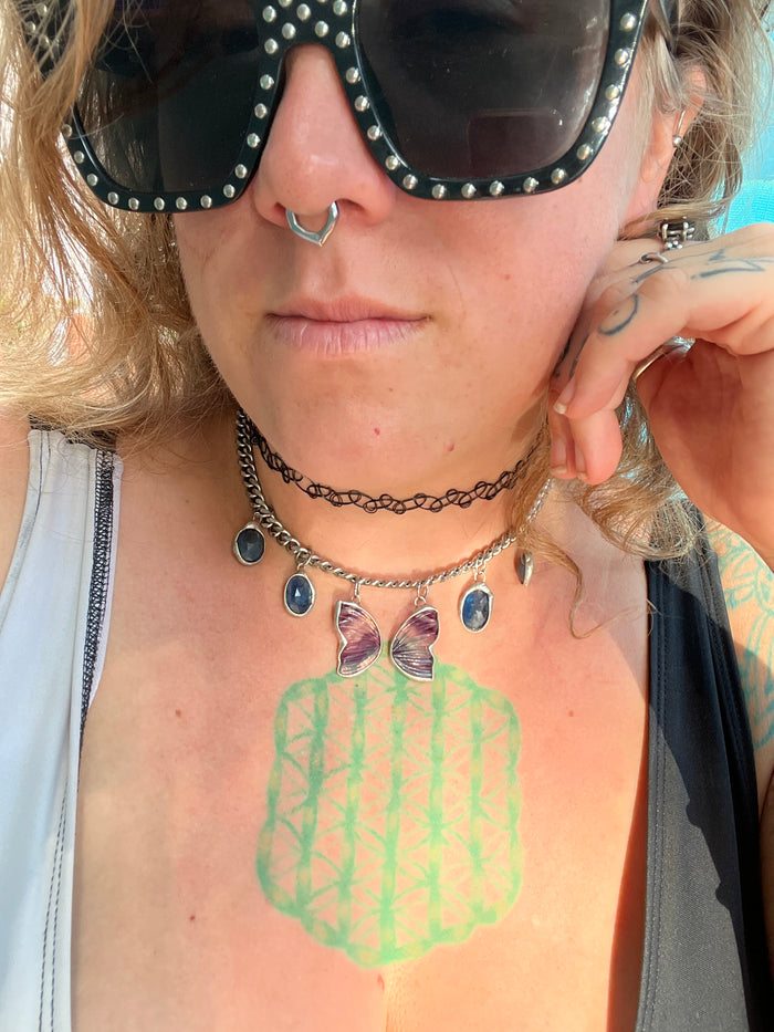 Fluorite Butterfly Choker