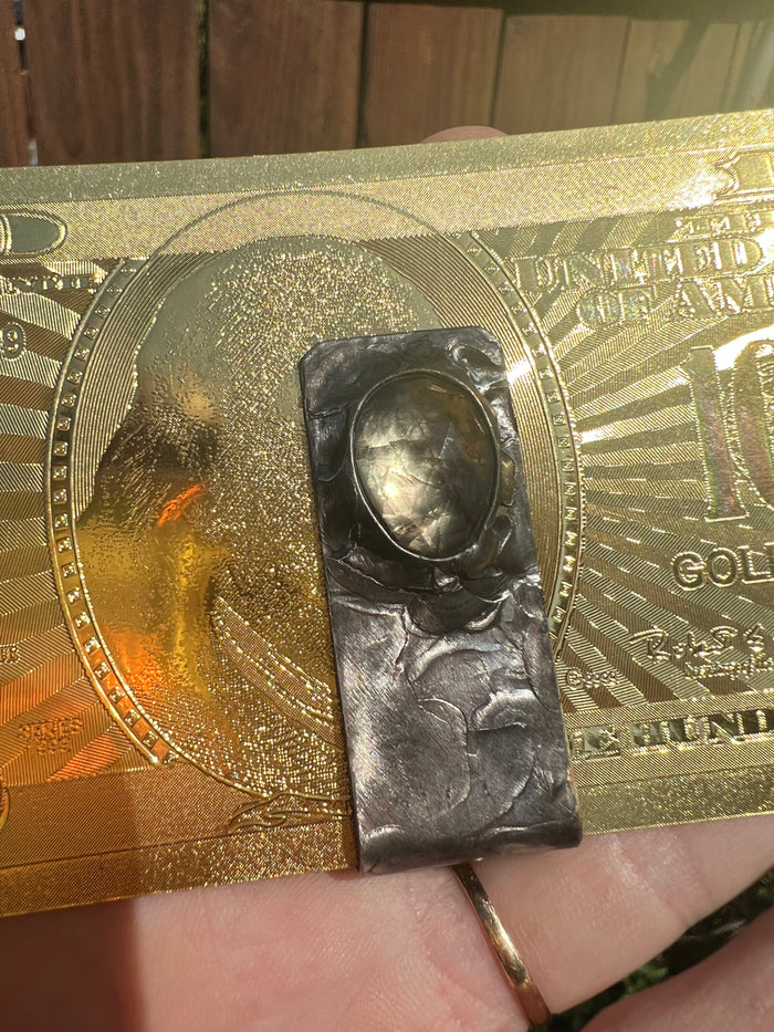 Faceted Smoky Citrine Money Clip no.2