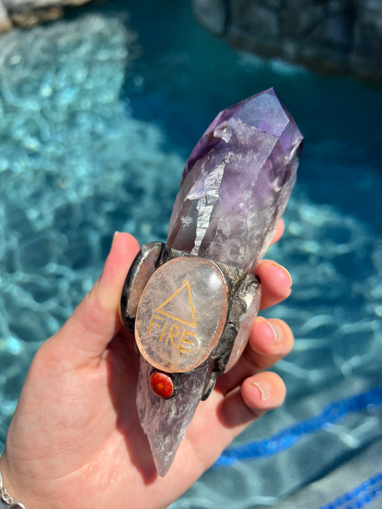 Self Healer Amethyst Scepter Connect to the Elements