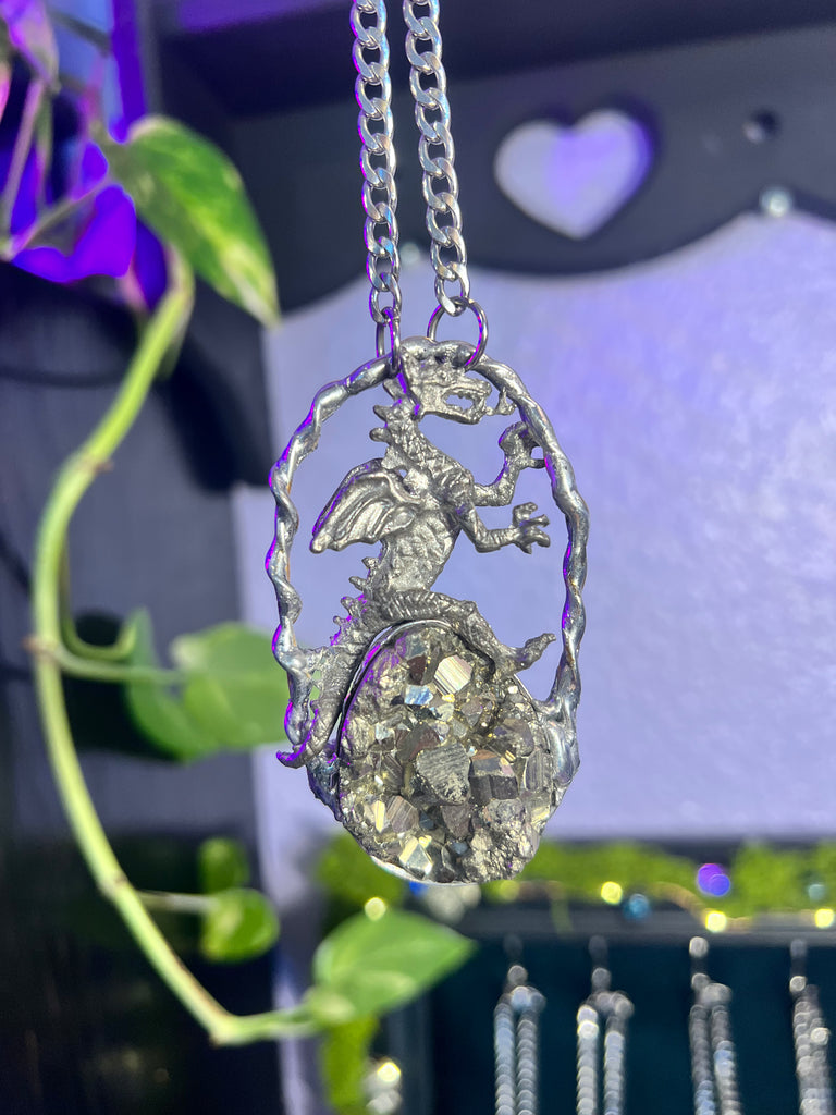 Pyrite Dragon Amulet